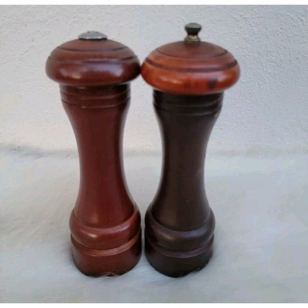 Verity Southall Wooden Salt Shaker and Pepper Mill Brown 8" - Picture 2 of 5
